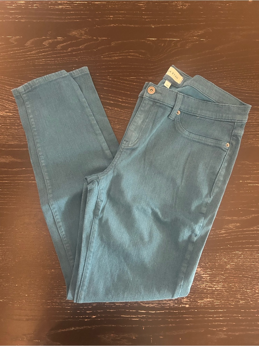 LILA RYAN Teal Skinny Jeans